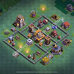 Best Builder Hall Level 4 Max Levels Base with Link - Copy Design 2026 - BH4, #76