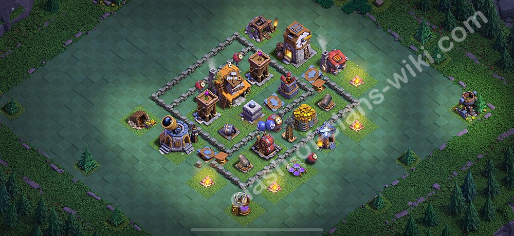 Best Builder Hall Level 4 Anti 2 Stars Base with Link - Copy Design 2026 - BH4, #11