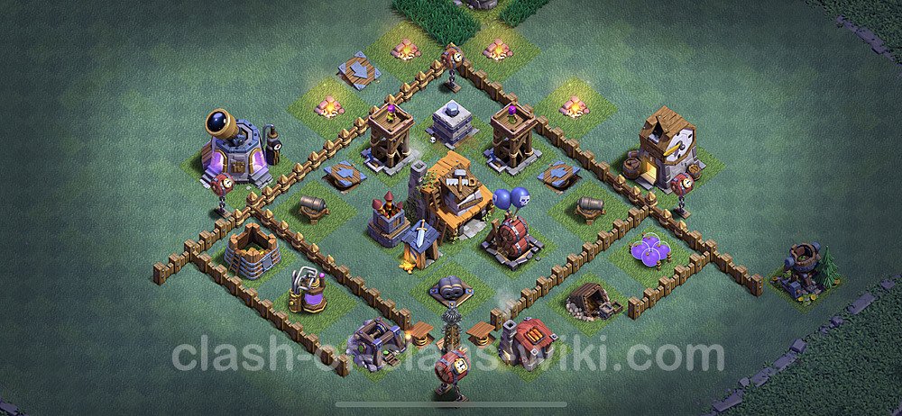 Best Builder Hall Level 4 Anti Everything Base with Link - Copy Design - BH4, #13