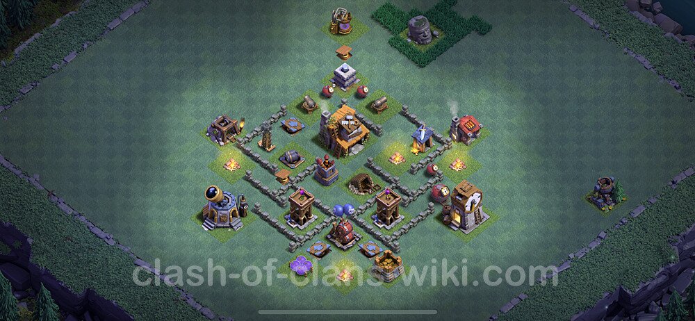Best Builder Hall Level 4 Anti Everything Base with Link - Copy Design - BH4, #51