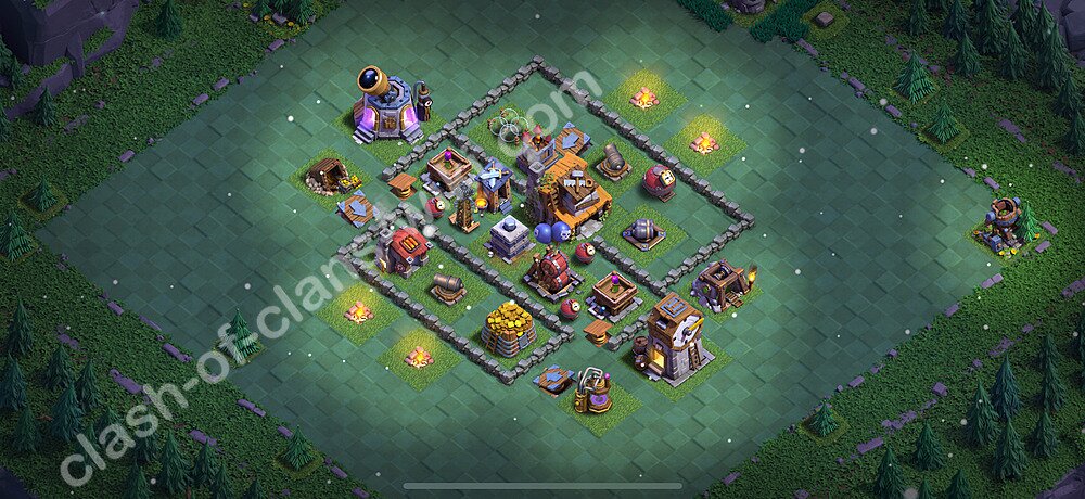 Best Builder Hall Level 4 Anti 3 Stars Base with Link - Copy Design 2026 - BH4, #52
