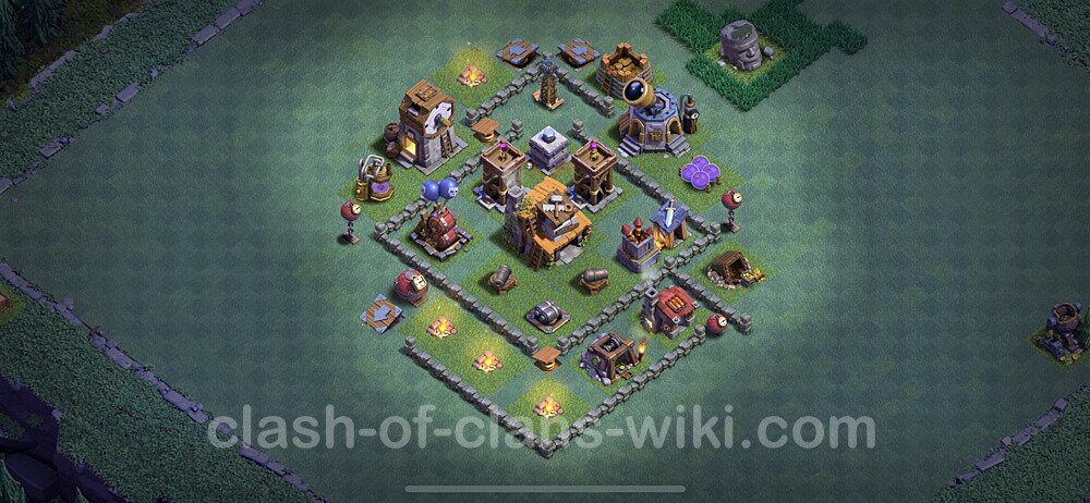 Best Builder Hall Level 4 Anti 2 Stars Base with Link - Copy Design - BH4, #62