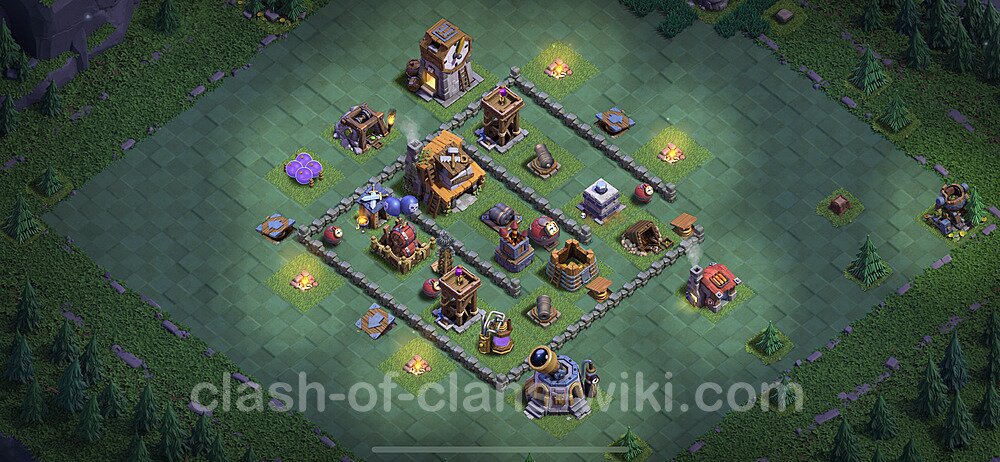 Diseño de aldea con Taller del Constructor nivel 4 Copiar - Perfecta COC Clash of Clans 2023 Base + Enlace, #66