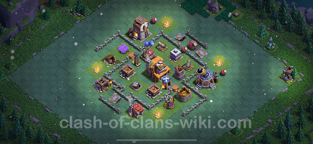 Best Builder Hall Level 4 Anti Everything Base with Link - Copy Design 2024 - BH4, #74