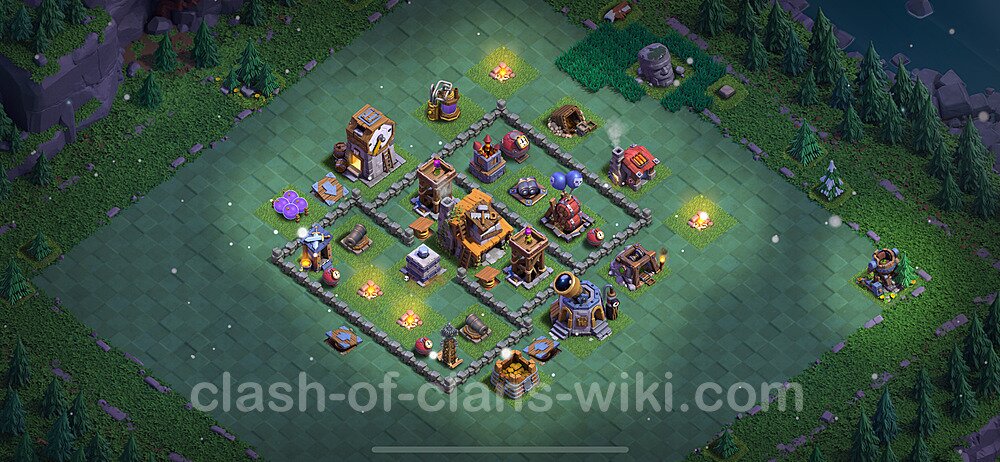 Best Builder Hall Level 4 Max Levels Base with Link - Copy Design 2024 - BH4, #76