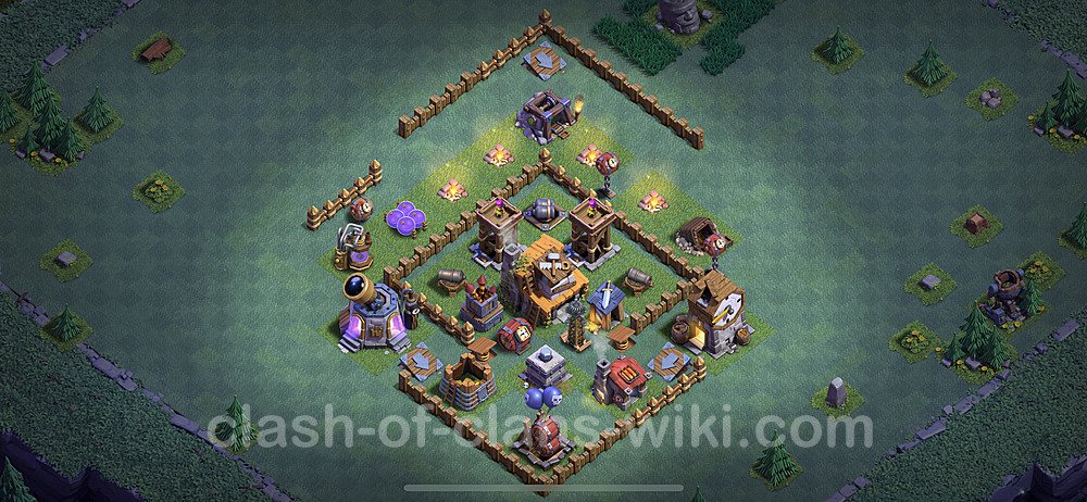 Unbeatable Builder Hall Level 4 Base with Link - Copy Design - BH4, #9