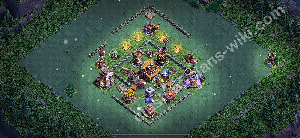 Unbeatable Builder Hall Level 4 Base with Link - Copy Design 2026 - BH4, #9