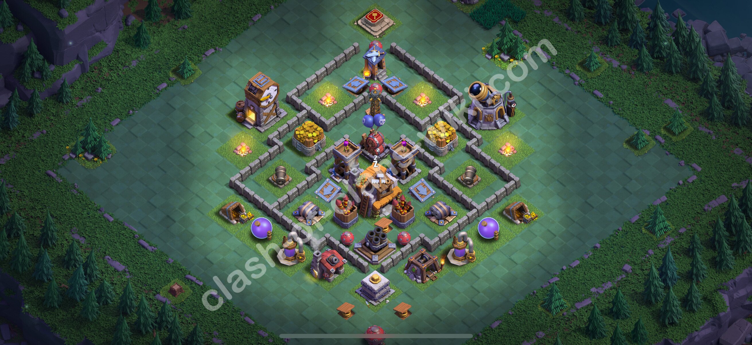 Clash Of Clans Nachtdorf Base 5 Meisterhütte LvL 5 Anti Alles Base + Link / Layout - Nachtdorf COC