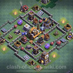 Best Builder Hall Level 5 Anti 3 Stars Base with Link - Copy Design 2021 - BH5, #108