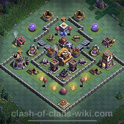 Best Builder Hall Level 5 Anti 3 Stars Base with Link - Copy Design - BH5, #114