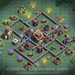 Best Builder Hall Level 5 Anti Everything Base with Link - Copy Design 2021 - BH5, #117