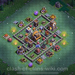 Best Builder Hall Level 5 Anti 3 Stars Base with Link - Copy Design 2023 - BH5, #119