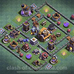 Best Builder Hall Level 5 Anti 2 Stars Base with Link - Copy Design - BH5, #15