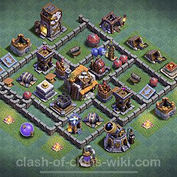 Best Builder Hall Level 5 Anti 3 Stars Base with Link - Copy Design - BH5, #27