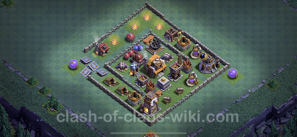 Best Builder Hall Level 5 Anti 2 Stars Base with Link - Copy Design - BH5, #100