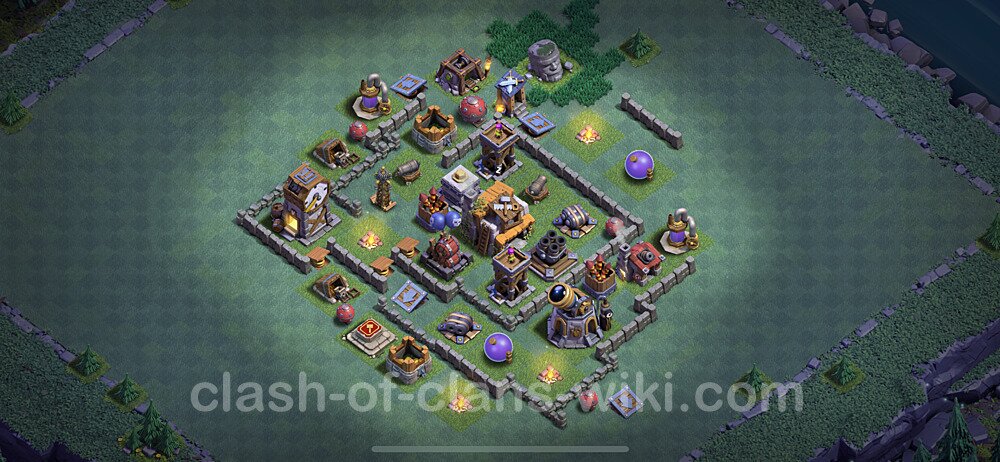 Diseño de aldea con Taller del Constructor nivel 5 Copiar - Perfecta COC Clash of Clans Base + Enlace, #104