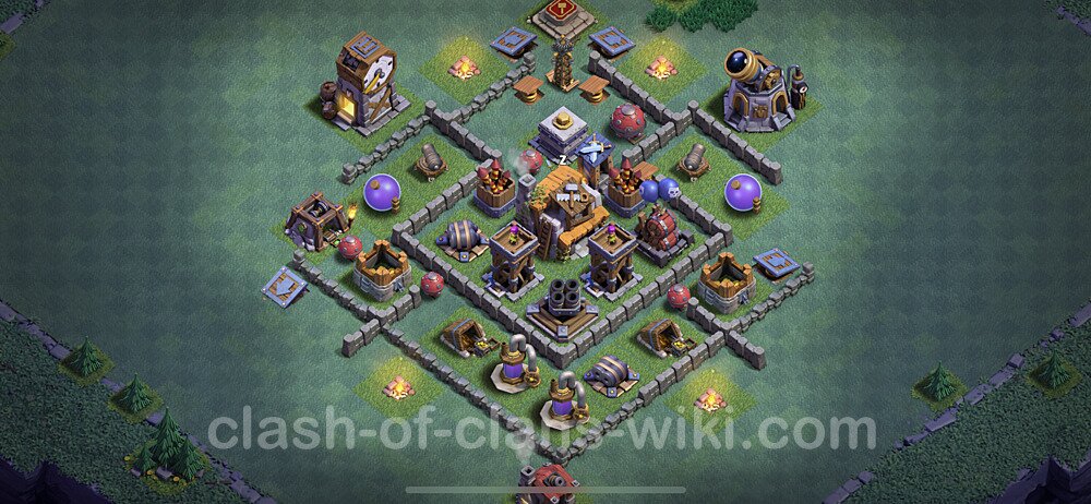 Best Builder Hall Level 5 Anti Everything Base with Link - Copy Design - BH5, #106