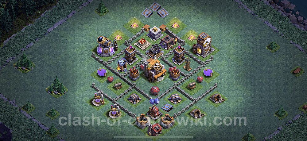 Best Builder Hall Level 5 Base with Link - Clash of Clans - BH5 Copy, #11