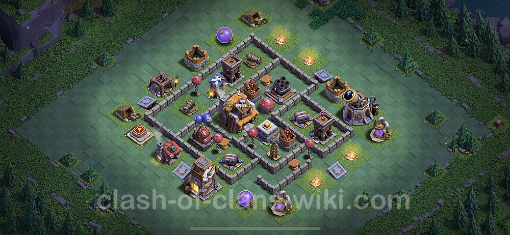 Diseño de aldea con Taller del Constructor nivel 5 Copiar - Perfecta COC Clash of Clans 2023 Base + Enlace, #112