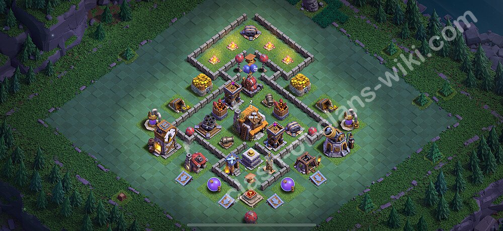 Best Builder Hall Level 5 Anti 2 Stars Base with Link - Copy Design 2026 - BH5, #118