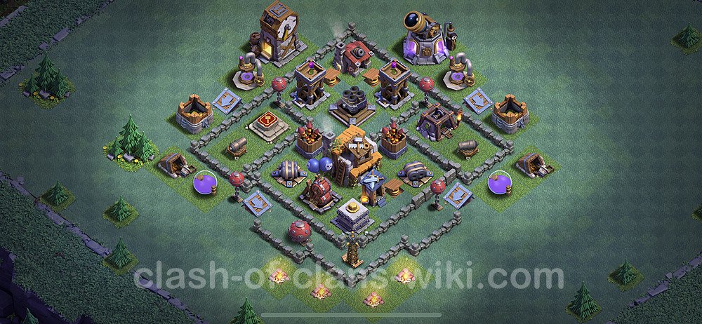 Unbeatable Builder Hall Level 5 Base with Link - Copy Design - BH5, #14