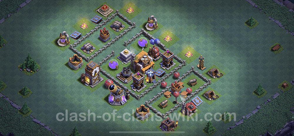 Diseño de aldea con Taller del Constructor nivel 5 Copiar - Perfecta COC Clash of Clans Base + Enlace, #16
