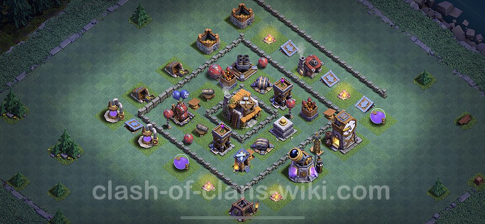Diseño de aldea con Taller del Constructor nivel 5 Copiar - Perfecta COC Clash of Clans Base + Enlace, #19
