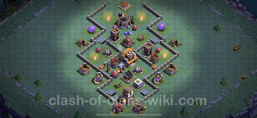 Best Builder Hall Level 5 Max Levels Base with Link - Copy Design - BH5, #22