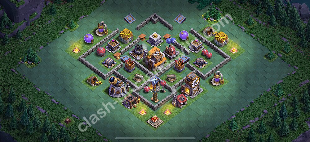 Best Builder Hall Level 5 Max Levels Base with Link - Copy Design 2025 - BH5, #23