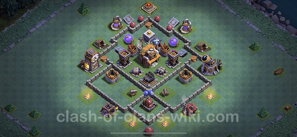 Best Builder Hall Level 5 Max Levels Base with Link - Copy Design - BH5, #24