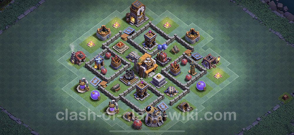 Unbeatable Builder Hall Level 5 Base with Link - Copy Design - BH5, #25