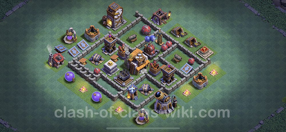 Best Builder Hall Level 5 Anti 3 Stars Base with Link - Copy Design - BH5, #27