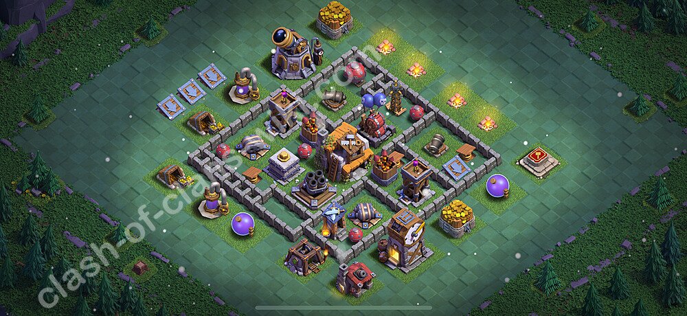 Best Builder Hall Level 5 Anti 3 Stars Base with Link - Copy Design 2026 - BH5, #27