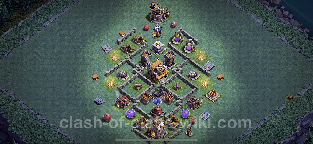 Best Builder Hall Level 5 Max Levels Base with Link - Copy Design - BH5, #31