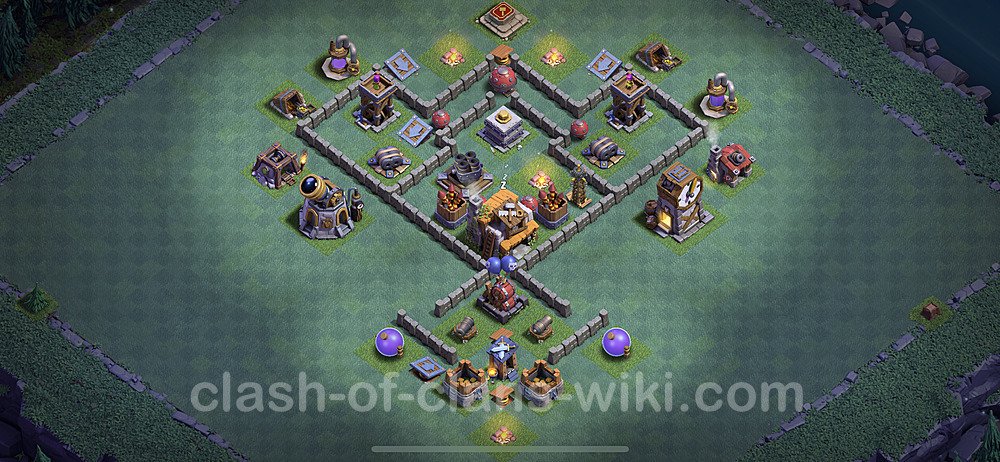 Diseño de aldea con Taller del Constructor nivel 5 Copiar - Perfecta COC Clash of Clans Base + Enlace, #34