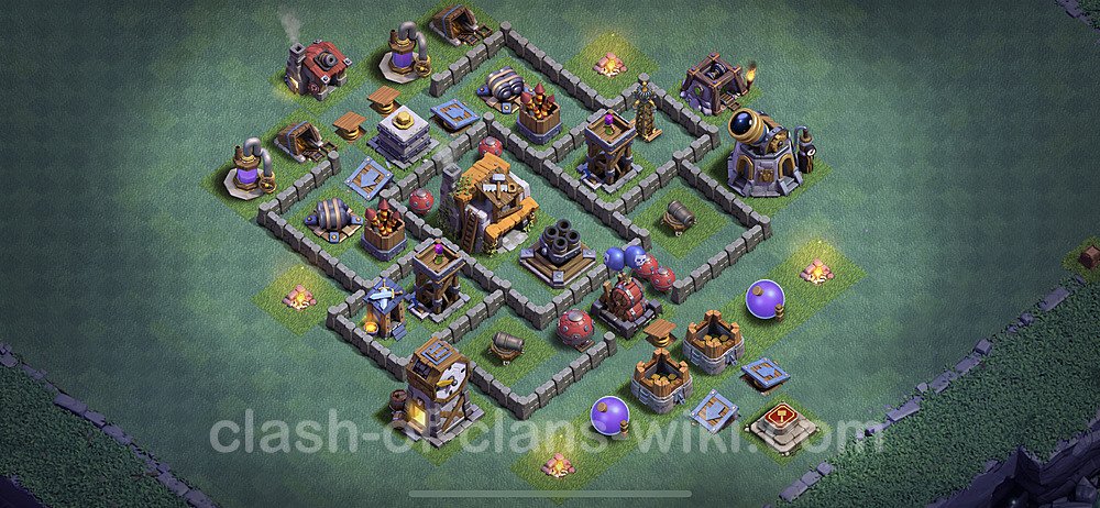 Diseño de aldea con Taller del Constructor nivel 5 Copiar - Perfecta COC Clash of Clans Base + Enlace, #35