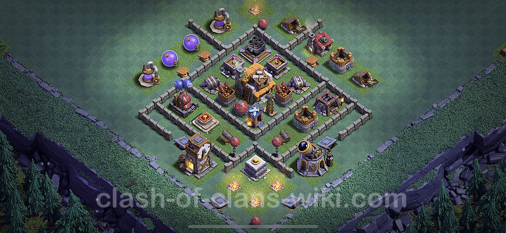 Best Builder Hall Level 5 Max Levels Base with Link - Copy Design - BH5, #36