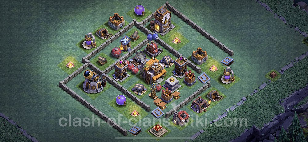 Best Builder Hall Level 5 Anti 2 Stars Base with Link - Copy Design - BH5, #37