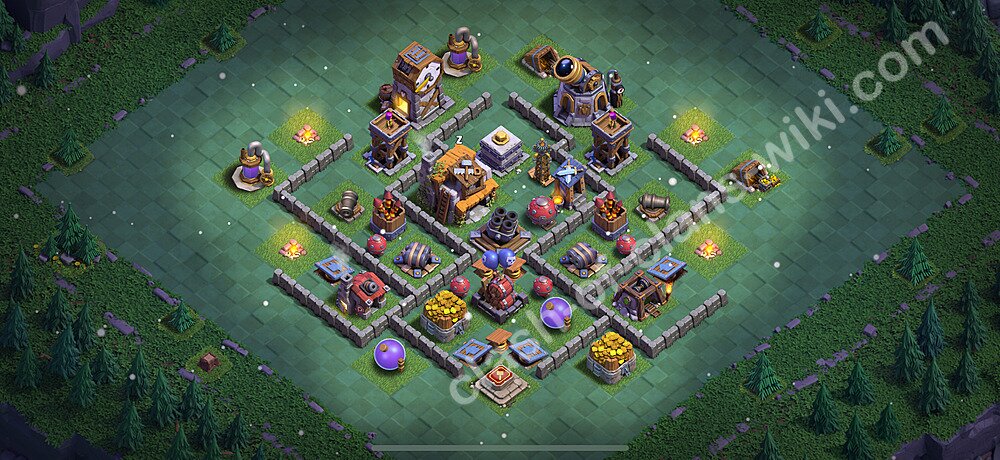 Best Builder Hall Level 5 Anti 3 Stars Base with Link - Copy Design 2026 - BH5, #87