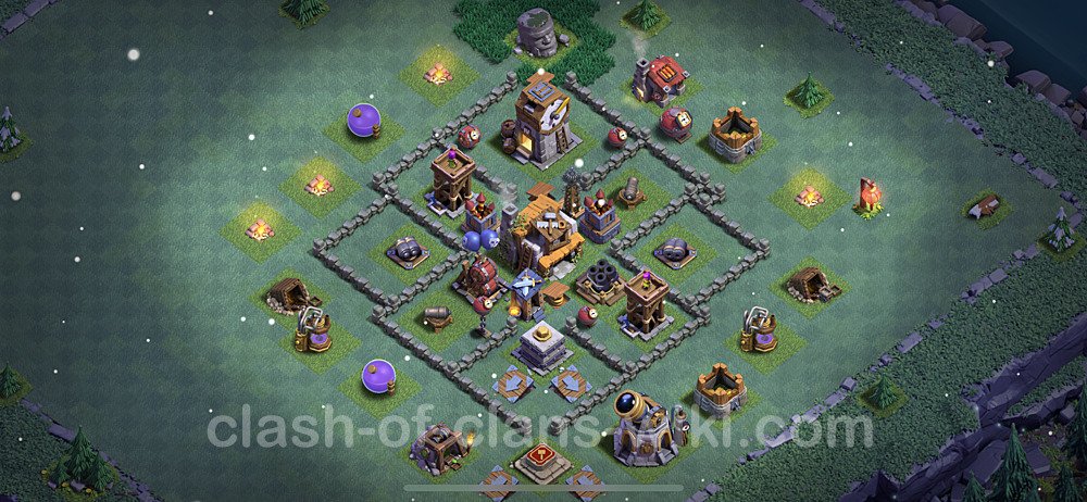 Best Builder Hall Level 5 Anti 2 Stars Base with Link - Copy Design - BH5, #89