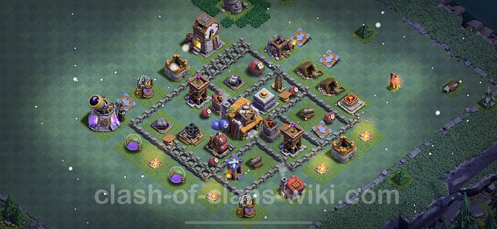 Best Builder Hall Level 5 Anti 3 Stars Base with Link - Copy Design - BH5, #90