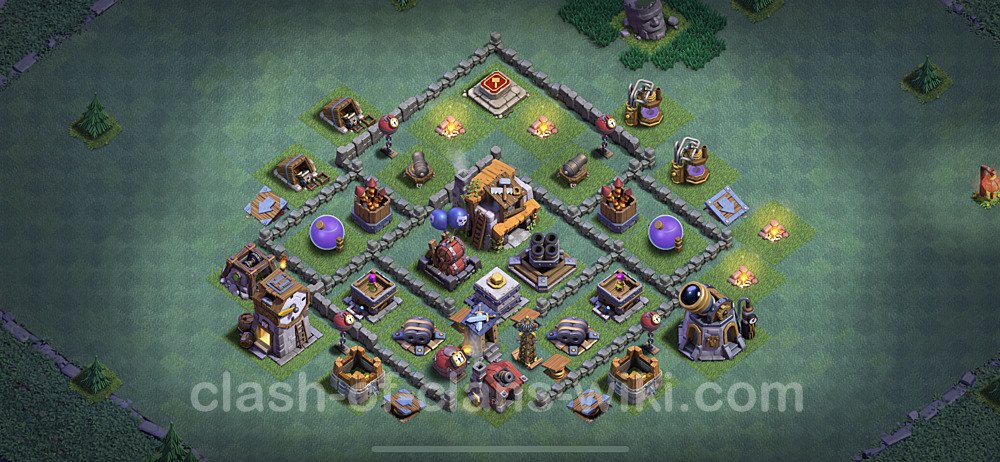 Best Builder Hall Level 5 Anti 2 Stars Base with Link - Copy Design - BH5, #91