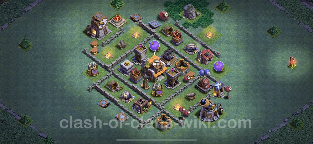 Best Builder Hall Level 5 Anti 2 Stars Base with Link - Copy Design - BH5, #94