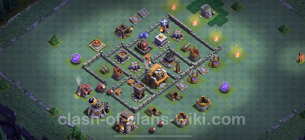 Diseño de aldea con Taller del Constructor nivel 5 Copiar - Perfecta COC Clash of Clans Base + Enlace, #96