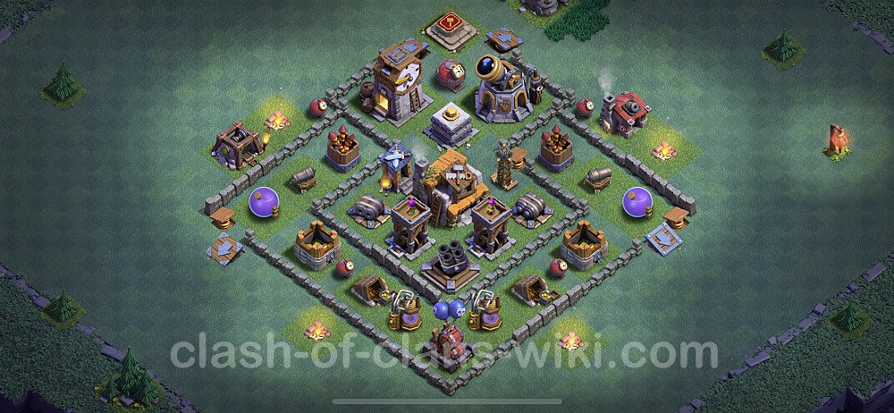 Best Builder Hall Level 5 Anti 2 Stars Base with Link - Copy Design - BH5, #97