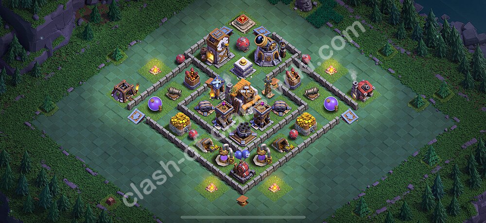 Best Builder Hall Level 5 Anti 2 Stars Base with Link - Copy Design 2026 - BH5, #97