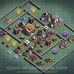 Clash of Clans منشئ قاعة المستوى 6 متغير القاعدة 11