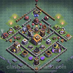 Best Builder Hall Level 6 Anti 3 Stars Base with Link - Copy Design - BH6, #14