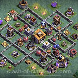Diseño de aldea con Taller del Constructor nivel 6 Copiar - Perfecta COC Clash of Clans Base + Enlace, #20