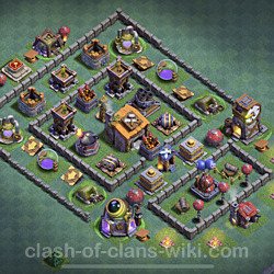 Best Builder Hall Level 6 Anti 3 Stars Base with Link - Copy Design - BH6, #56
